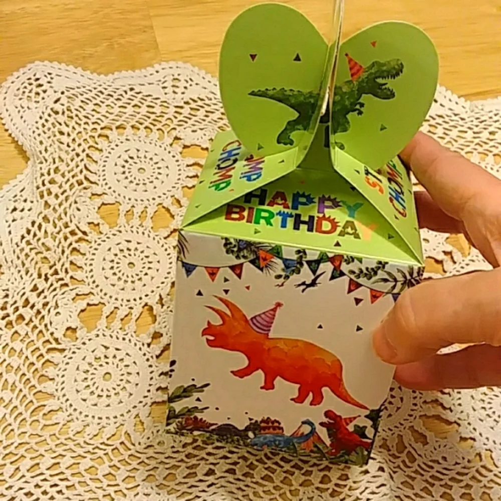 Party Supplies Bundle, Dino treat boxes and popcorn bags
